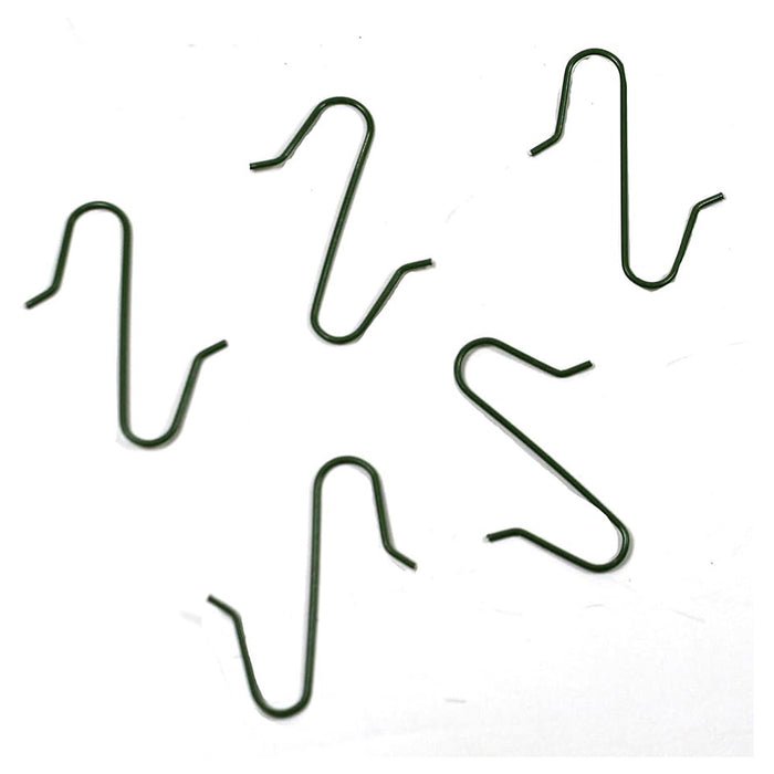 Green Wire S-hook Ornament Hangers for Old World Christmas Glass Ornaments
