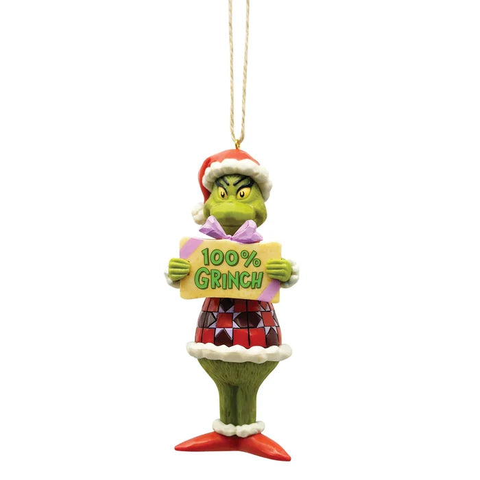 100% Grinch Ornament - Jim Shore