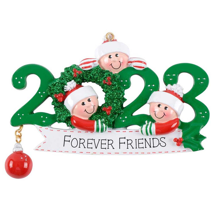 Personalized 2023 Forever Friends Ornament - Three Friends