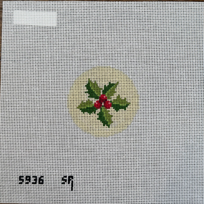 Holly Sprig Mini Round