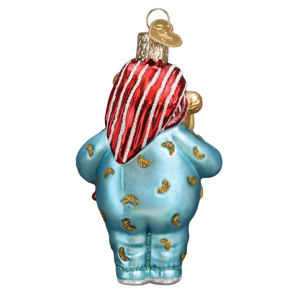 Glass Christmas Time Teddy Bear Ornament for the Christmas  tree