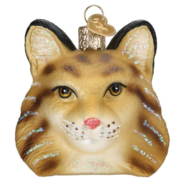 Bobcat Head Ornament Old World Christmas Ornament 12691