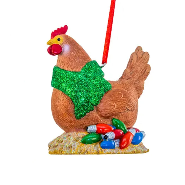 Chicken with Lights Ornament