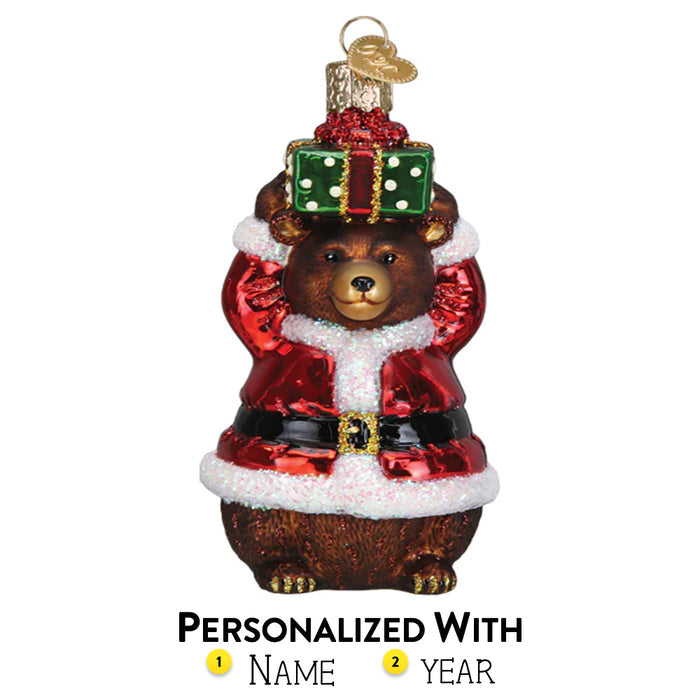 Chocolate Easter Bunny Glass Ornament Personalized