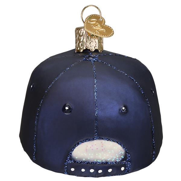 Glass Coast Guard Cap Christmas tree ornament