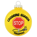 Crossing Guard Glass Bulb Ornament