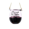 "Friends Like Wine Get Better With Age" Wine Glass Ornament