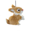 Plush Bunny ornament hanging on a white background