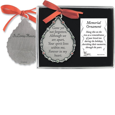 Gone Yet Not Forgotten Memorial Christmas Tree Ornament