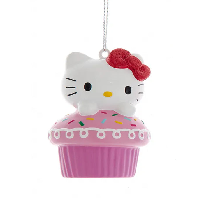 Hello Kitty™ Sitting on a Cupcake Ornament