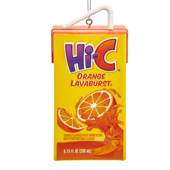 HI-C Orange Drink Juice Box Ornament