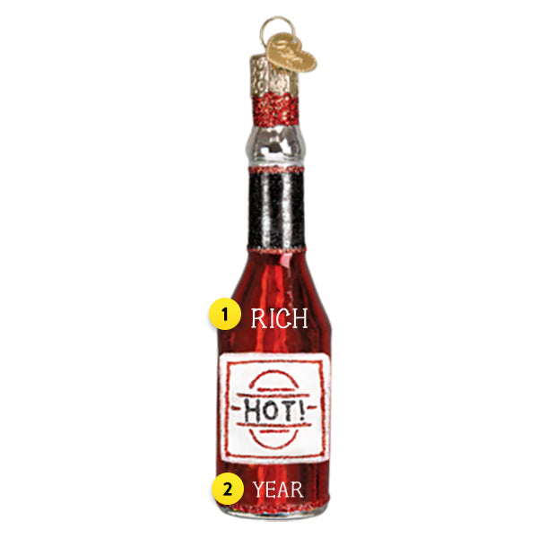 Hot Sauce Ornament for Christmas Tree
