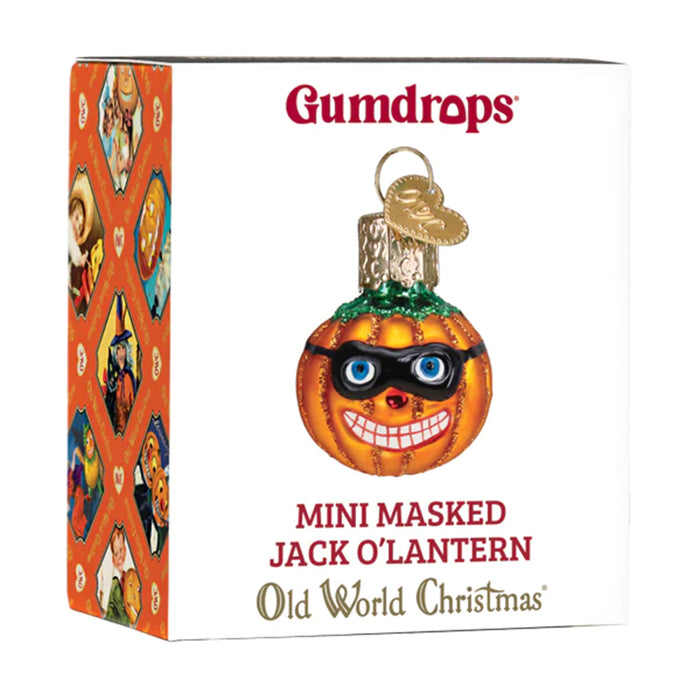 Mini Masked Jack O'lantern Ornament - Old World Christmas 86757