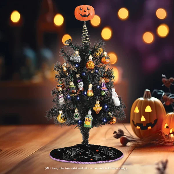 Mini Pumpkin Head Tree Topper - Old World Christmas 89845