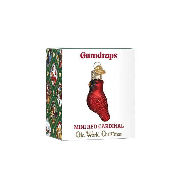 Mini Red Cardinal Christmas Tree Ornament - Old World Christmas