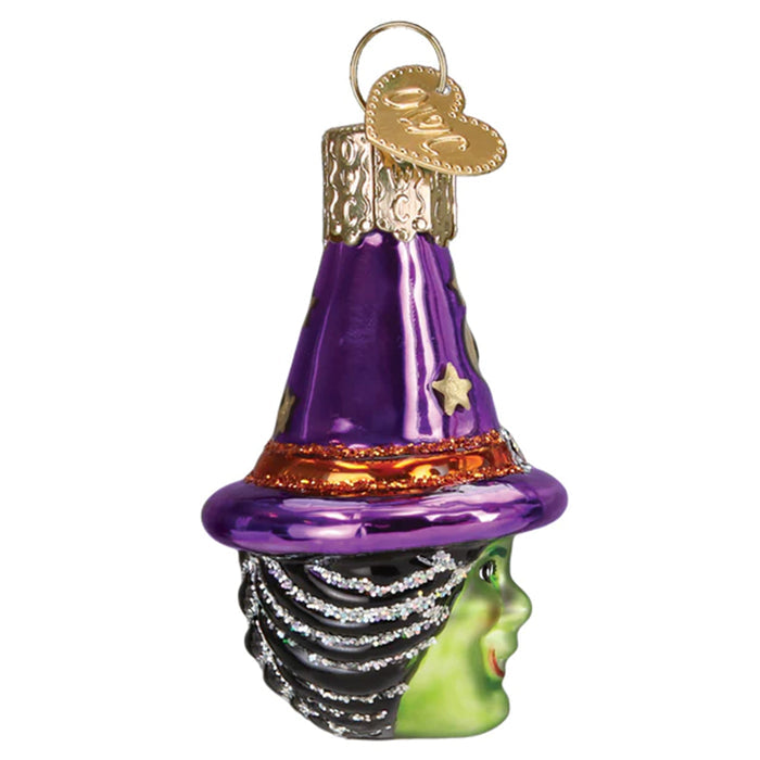 Mini Witch Head Ornament - Old World Christmas 86760