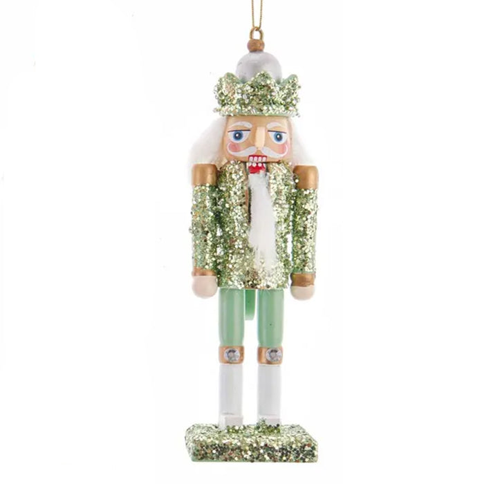 Wooden Nutcracker Ornament in Green