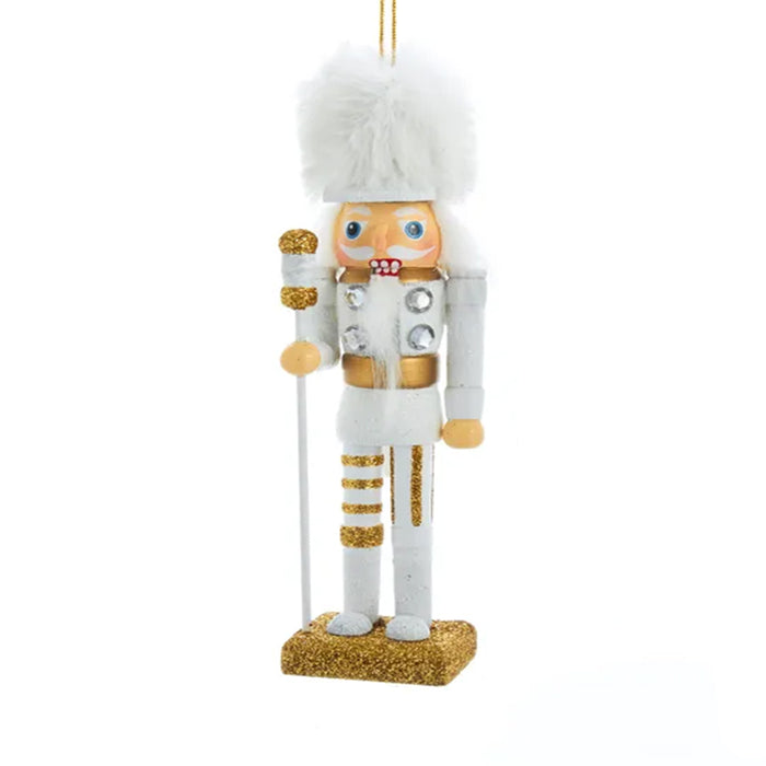 Nutcracker Ornament White and Gold