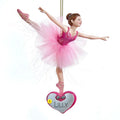Personalized Ballerina Ornament on Heart
