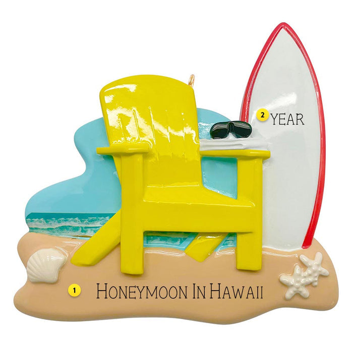 Personalized Beach Scene Ornament