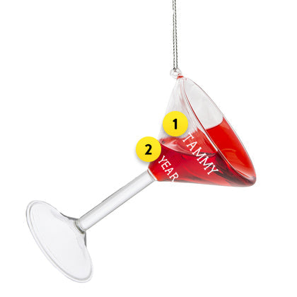 Berry Merry Martini Ornament For Christmas Tree