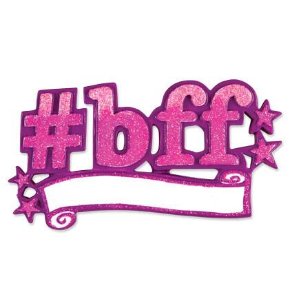 Hashtag BFF Personalized Ornament