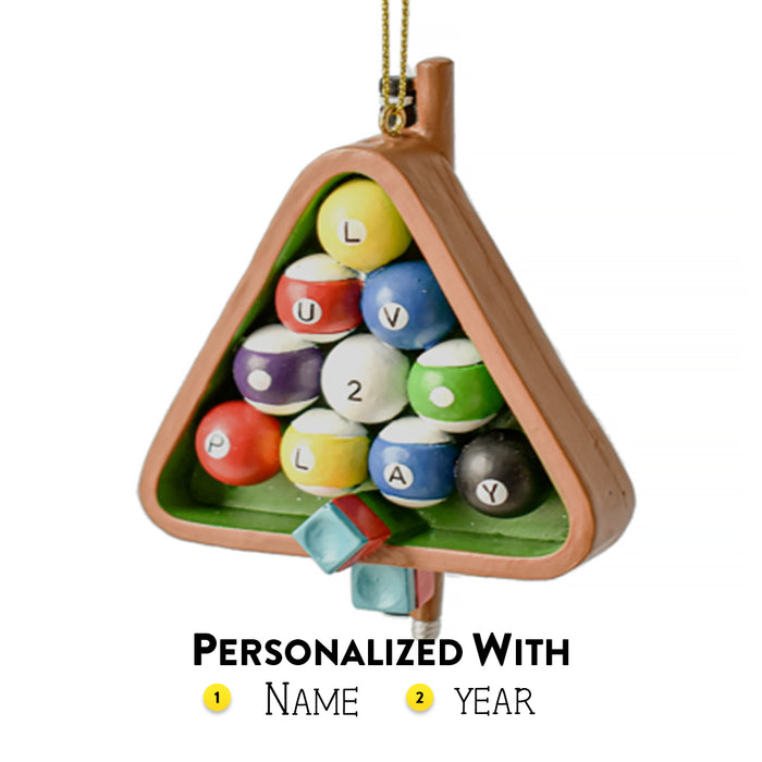 Personalized Billiards Ornament