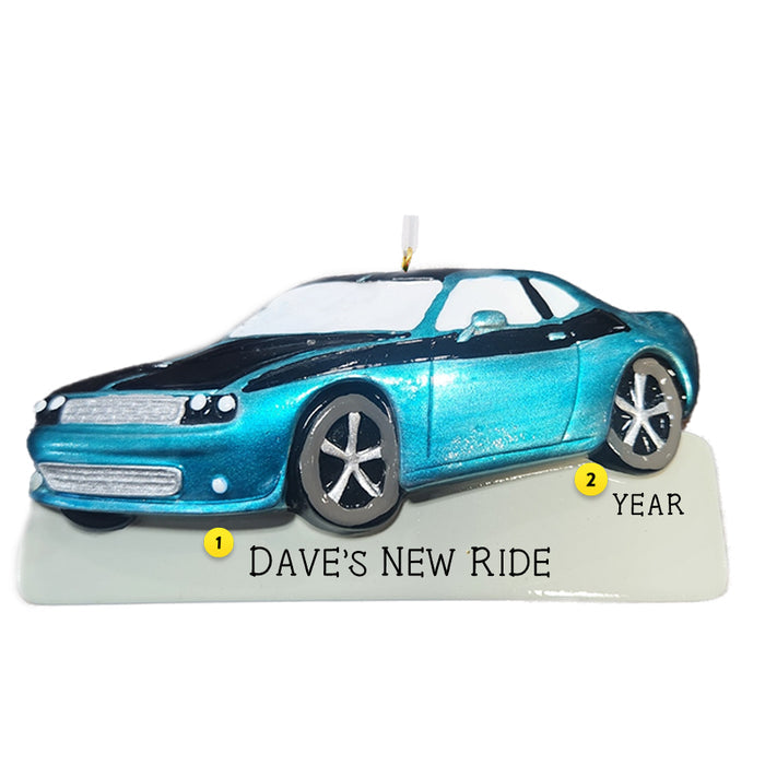 Personalized New Car Ornament for Christmas Tree