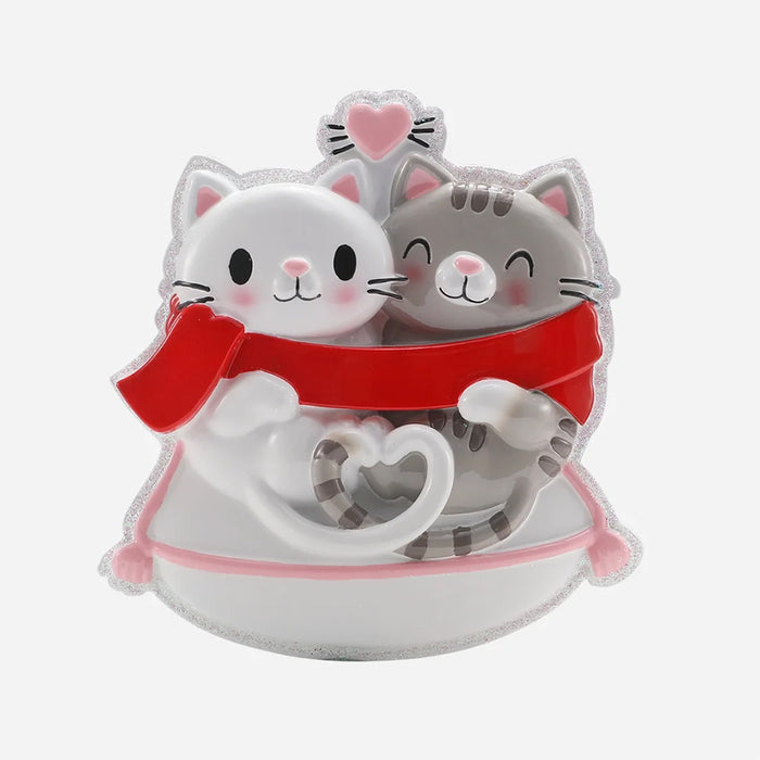 Personalized Cat Couple Ornament