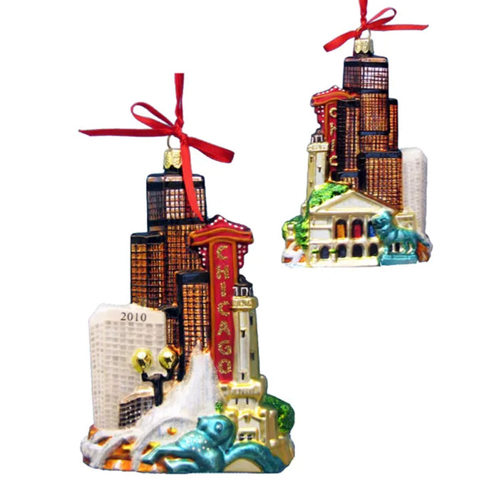 Personalized Chicago Cityscape Ornament