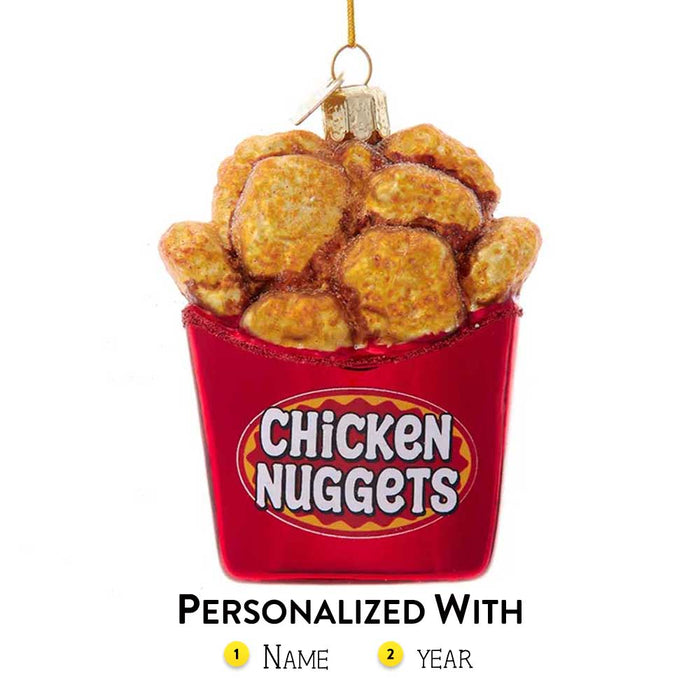 Glass Personalized Chicken Nuggets Ornament