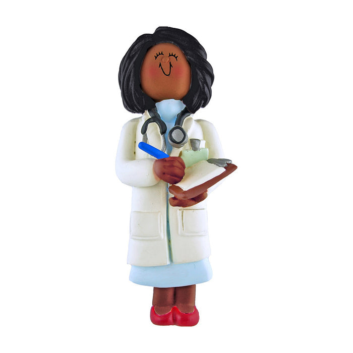 Doctor Ornament - Black Female for Christmas Tree