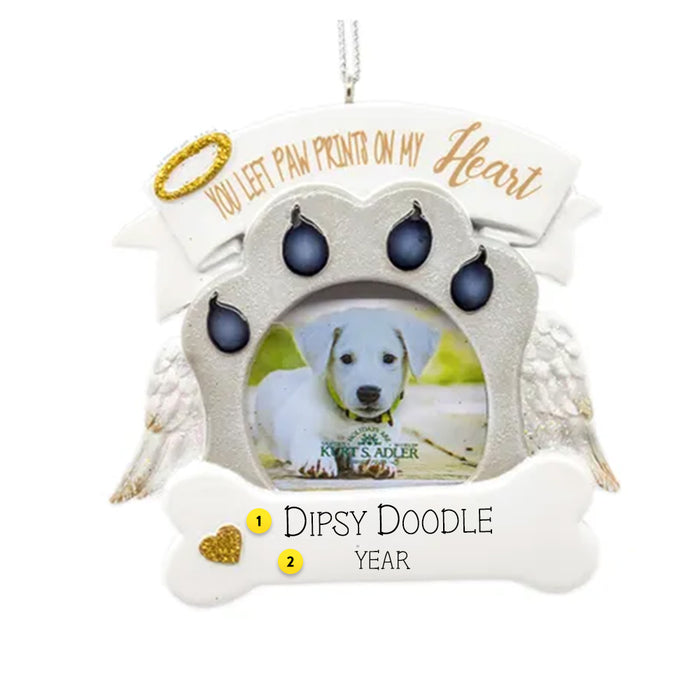 Personalized Dog Memorial Picture Frame Ornament