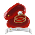 Personalized Engagement Ring Ornament Gold