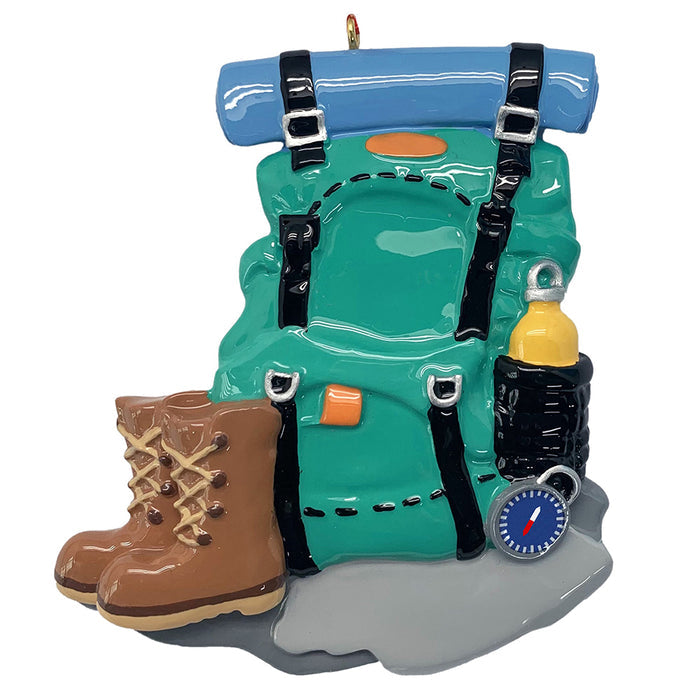 Personalized Hiking Gear Ornament