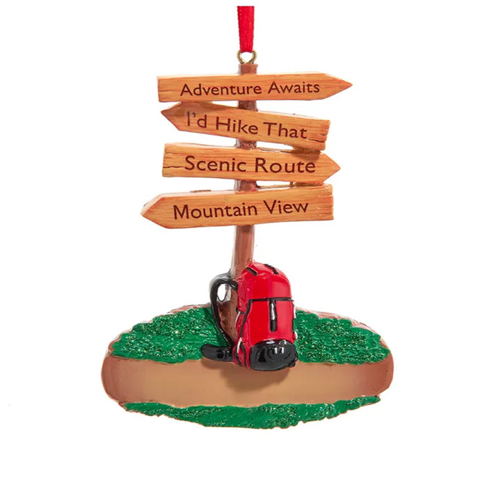 Personalized Hiking Sign Ornament W8556