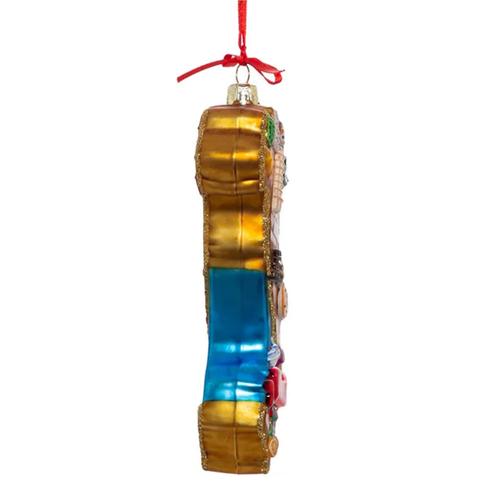 Personalized Italy Map Glass Ornament