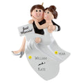 Personalized Just Married Wedding Ornament
