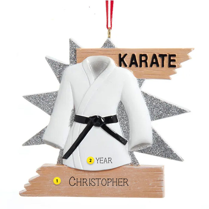 Personalized Karate Jacket Ornament