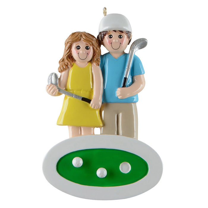 Personalized Mini Golf Couple Ornament