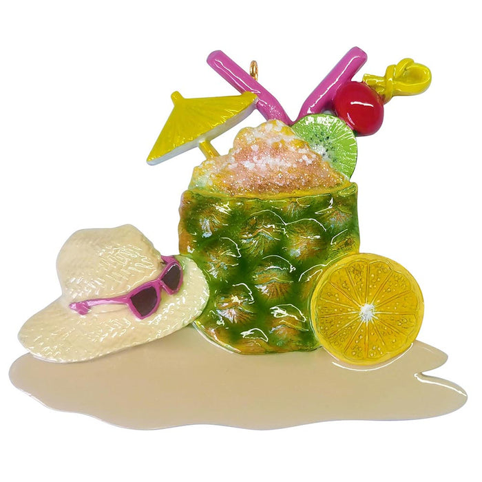 Personalized Pineapple Drink Ornament