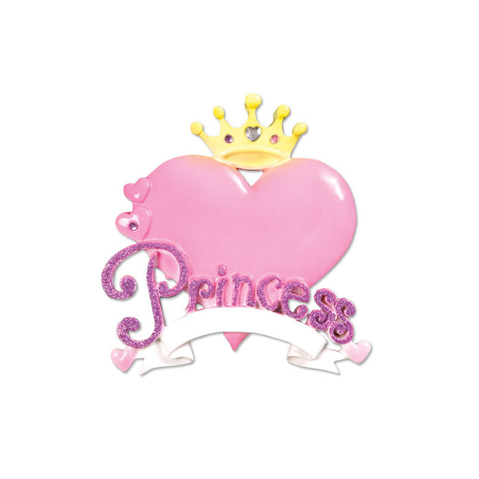Princess Heart Crown Ornament for Christmas Tree