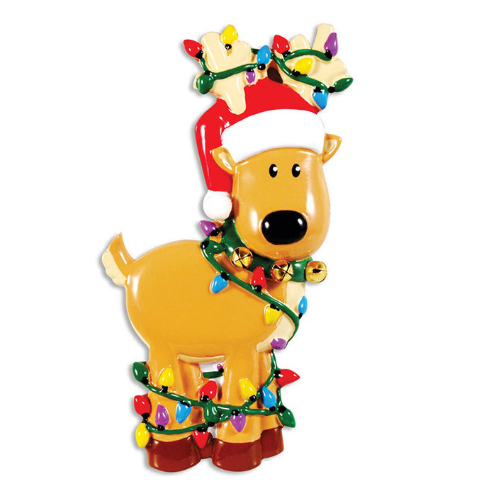 Reindeer with Lights Ornament for Christmas Tree