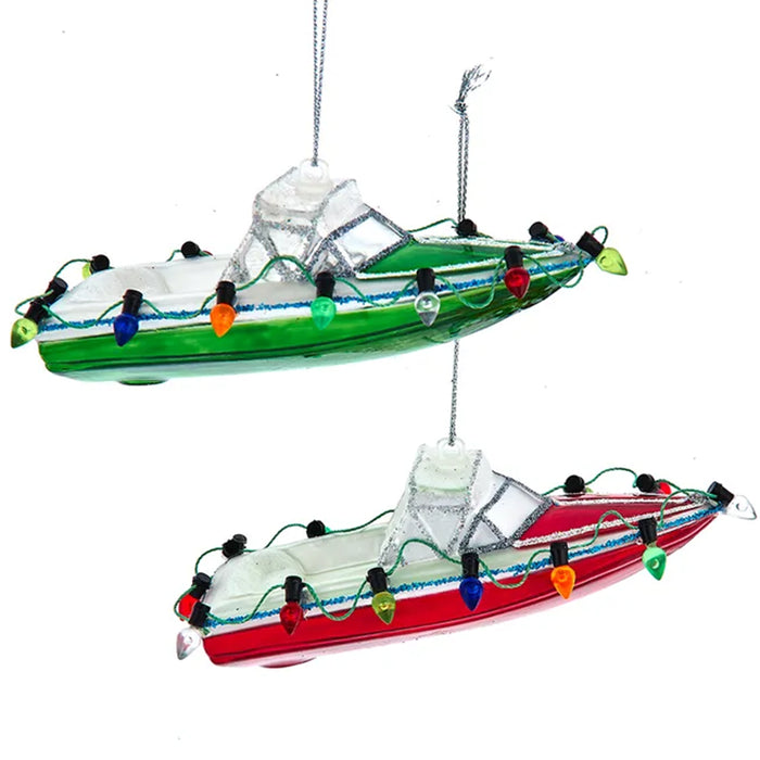 Personalized Speed Boat Ornament