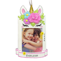 Unicorn Picture Frame Personalized Ornament