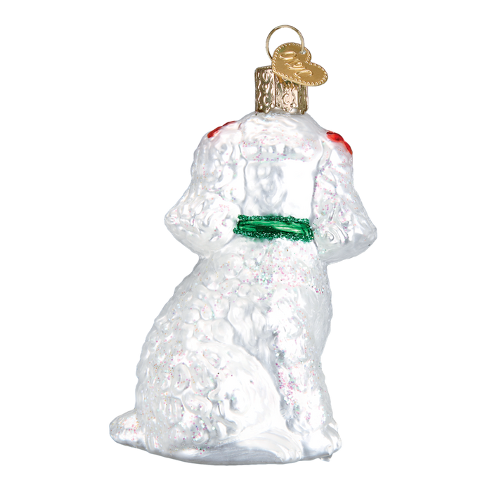 back view of poodle ornament