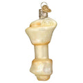 Glass Rawhide Bone Christmas tree ornament