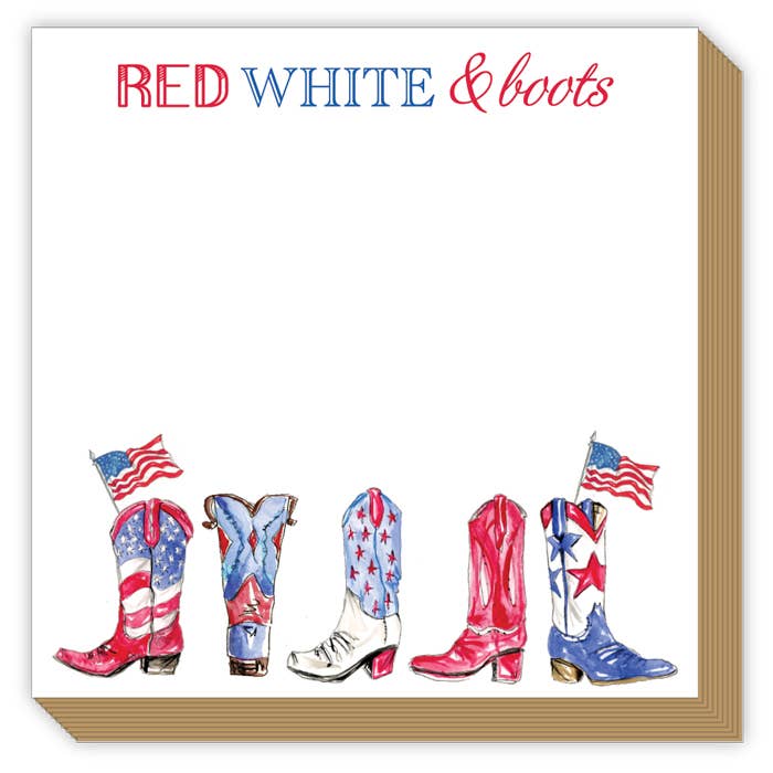 Red, White & Boots Notepad