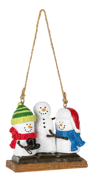 S'mores Building a Snowman Ornament