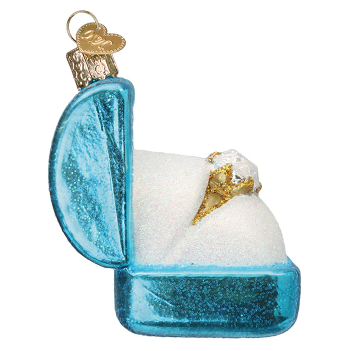 Something Blue Ring Box Ornament - Old World Christmas  32570